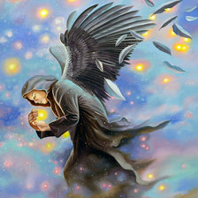 Схема вышивки «Худ. Деревенчук Черный ангел»