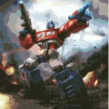 Схема вышивки «Трансформер Оптимус Прайм»