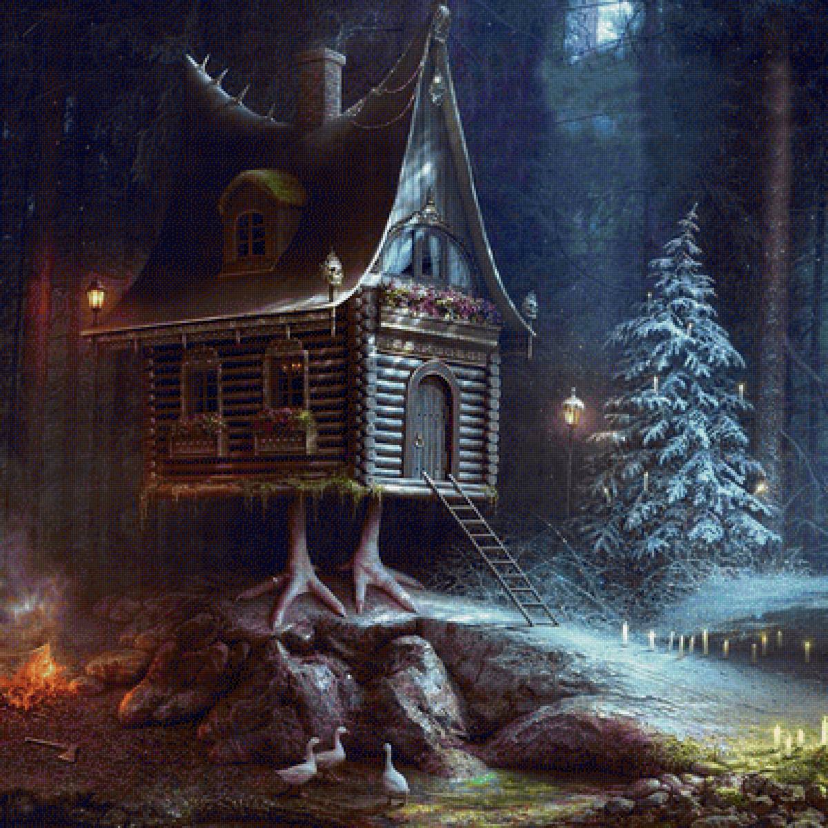 Избушка колдуньи - лес, дом - предпросмотр