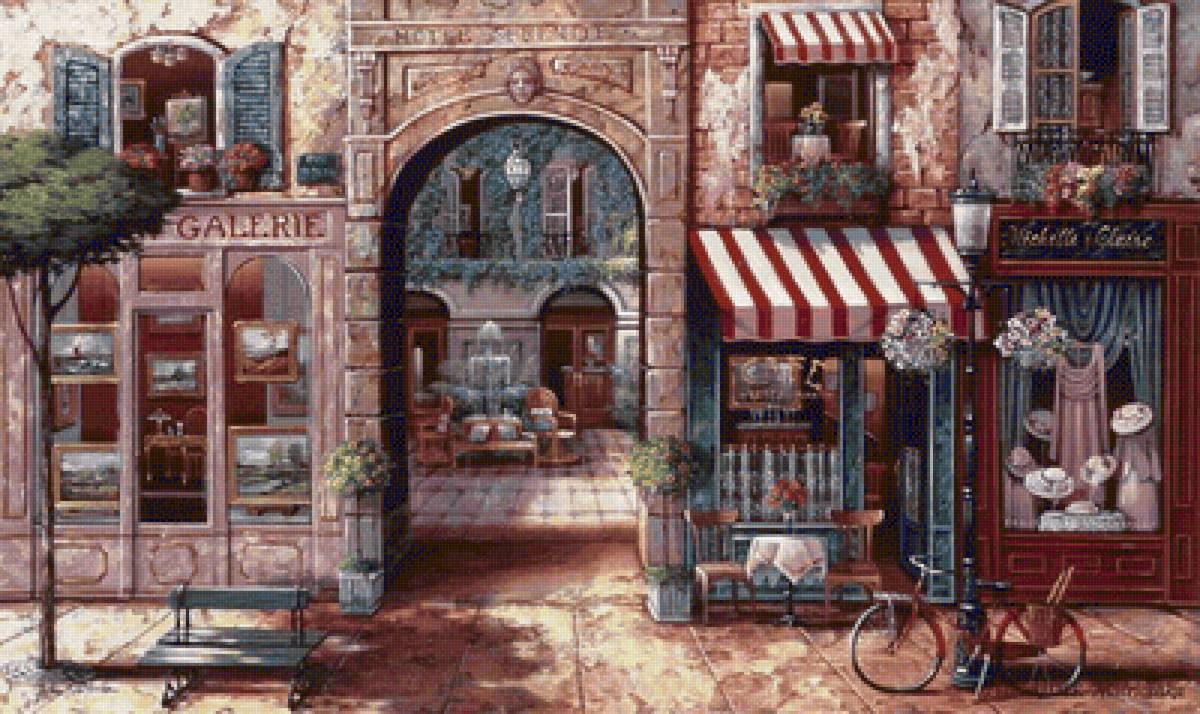 ДЖОН ПАТРИК О'БРАЙЕН. ДВОРИК С ФОНТАНОМ - помещения, здания - предпросмотр