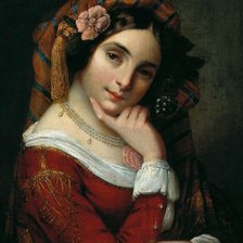 Схема вышивки «Итальянка. Орест Тимашевский»