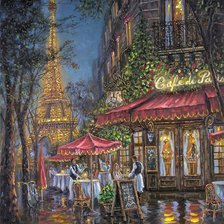 Схема вышивки «ВЕЧЕРНИЙ ПАРИЖ.КАФЕ»