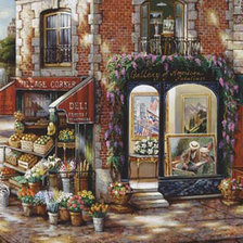 Схема вышивки «ДЖОН ПАТРИК О'БРАЙЕН. ОВОЩНАЯ ЛАВКА НА УГЛУ»