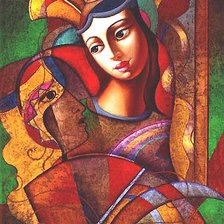 Схема вышивки «художник Олег Живетин»