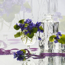 Схема вышивки «Весенний натюрморт на стекле»