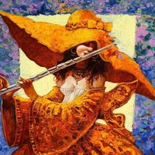 Схема вышивки «Мелодия флейты. Байрам Саламов»