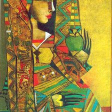 Схема вышивки «Девушка. Олег Живетин»