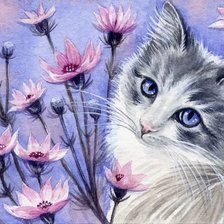 Схема вышивки «киса05»