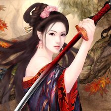 Схема вышивки «Девушка»