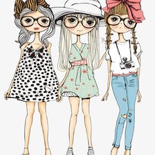 Схема вышивки «куклы модницы»