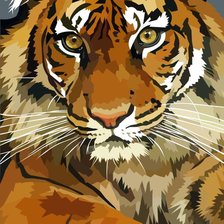 Схема вышивки «тигр»