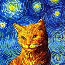 Схема вышивки «кот вангог»