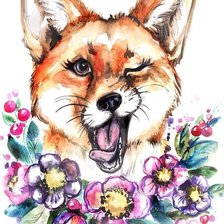 Схема вышивки «лисенок»