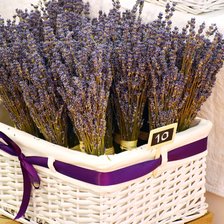 Схема вышивки «Лаванда в корзинке»