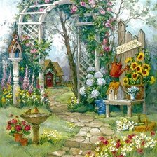 Схема вышивки «jardin»