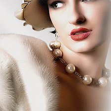 Схема вышивки «Дама в белом»