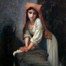 Схема вышивки «Прачка. Antoine Auguste Ernest Hebert»