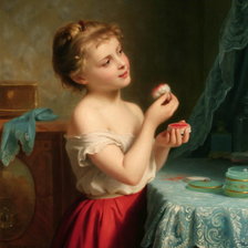 Девочка перед зеркалом. Fritz Zuber Buhler
