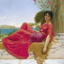 Джон Уильям Годвард. Опираясь на колонну