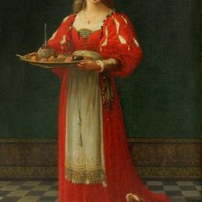 Служанка с собачкой. Гюстав Дуайен