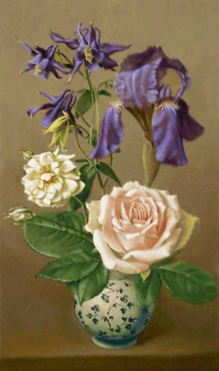 Натюрморт. - живопись., цветы, натюрморт - предпросмотр