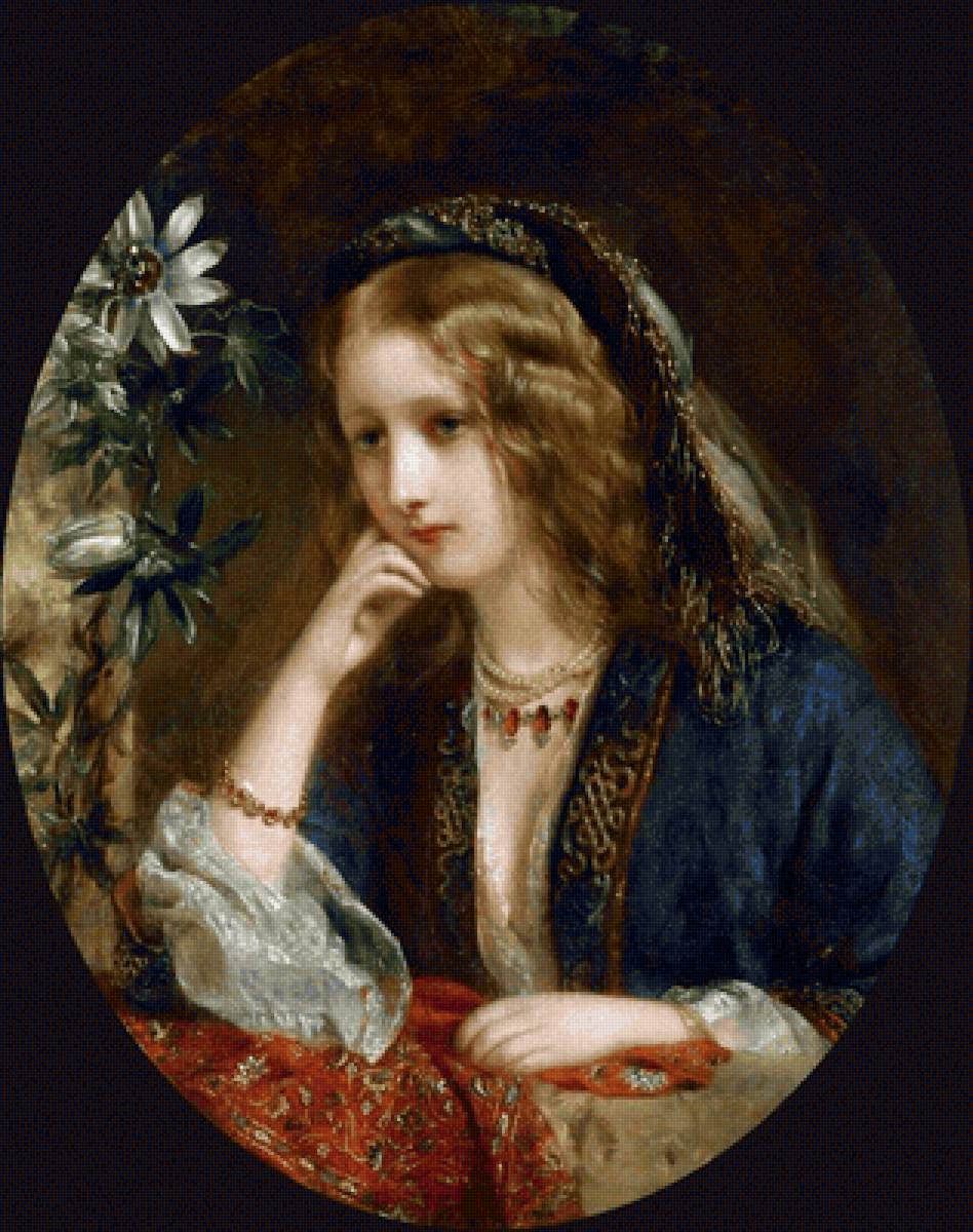 Томас Фрэнсис Дикси. Джульетта - портрет, живопись, девушка, 19 век - предпросмотр