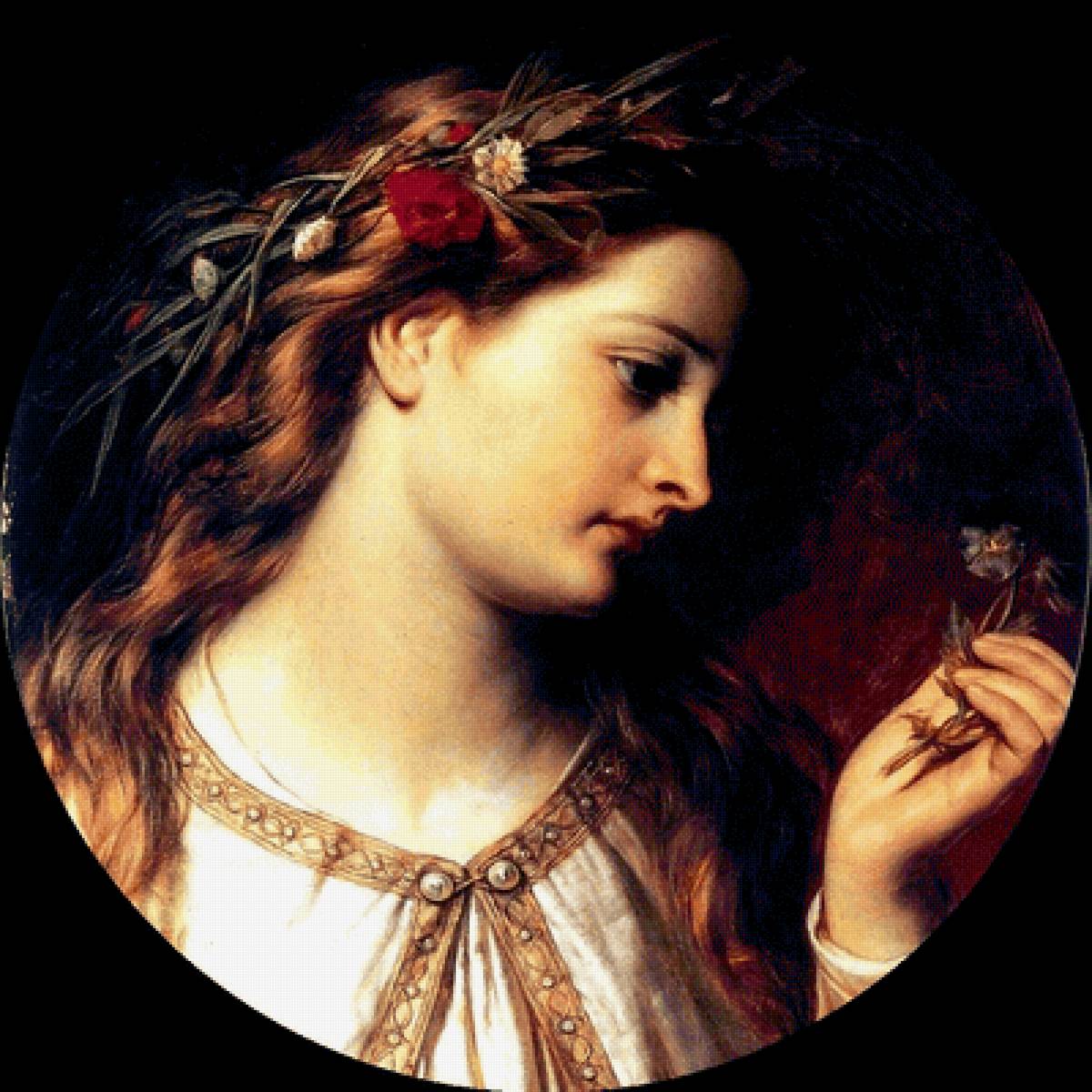 Томас Фрэнсис Дикси. Офелия - портрет, 19 век, живопись, девушка - предпросмотр