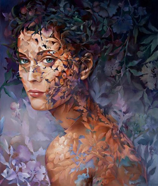 Флора - лицо, девушка, женщина, портрет, цветы - оригинал