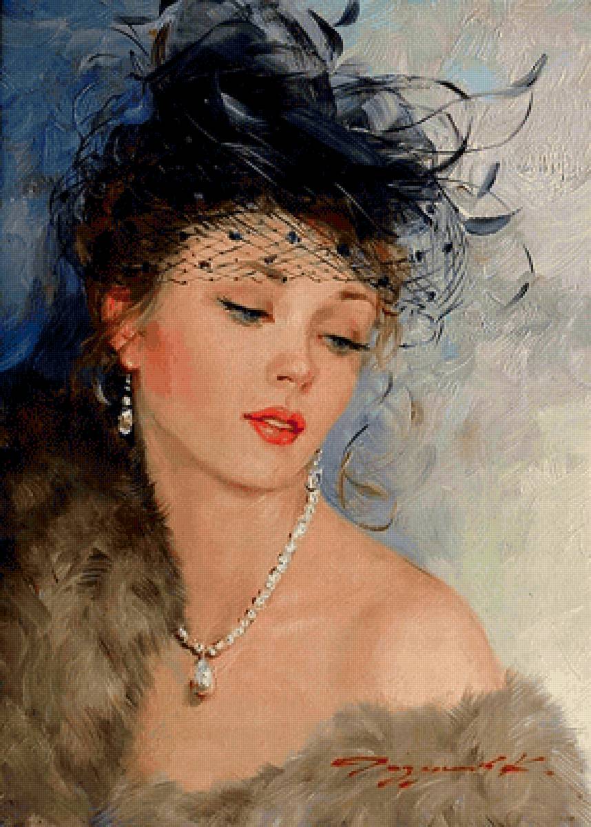 Девушка - иллюстрация, картина - предпросмотр