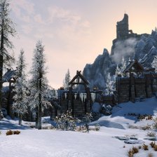 Схема вышивки «зимние руины»