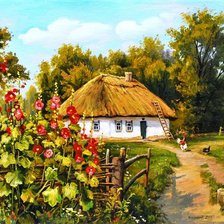 Схема вышивки «Рідна хата»