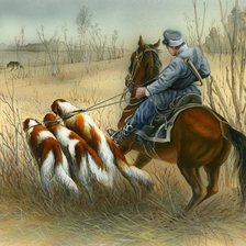 Схема вышивки «Охота.»