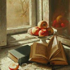 Схема вышивки «За чтением»