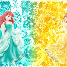 Схема вышивки «Ариэль и Бель»