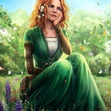 Схема вышивки «Девушка»