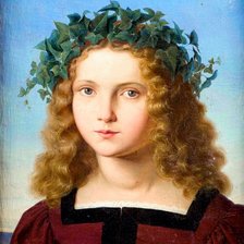 Схема вышивки «Frederich Wilhelm Achadow. Девушка в венке»