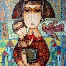 Схема вышивки «Цолак Шагинян. Мать и дитя»