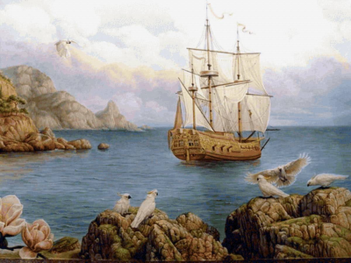 Корабль - корабль, море - предпросмотр