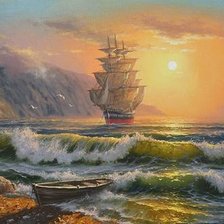 Схема вышивки «паруса»