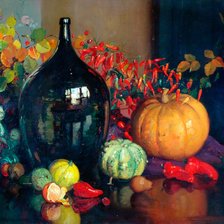 Схема вышивки «Герберт Дэвис Рихтер. Натюрморт с тыквой»