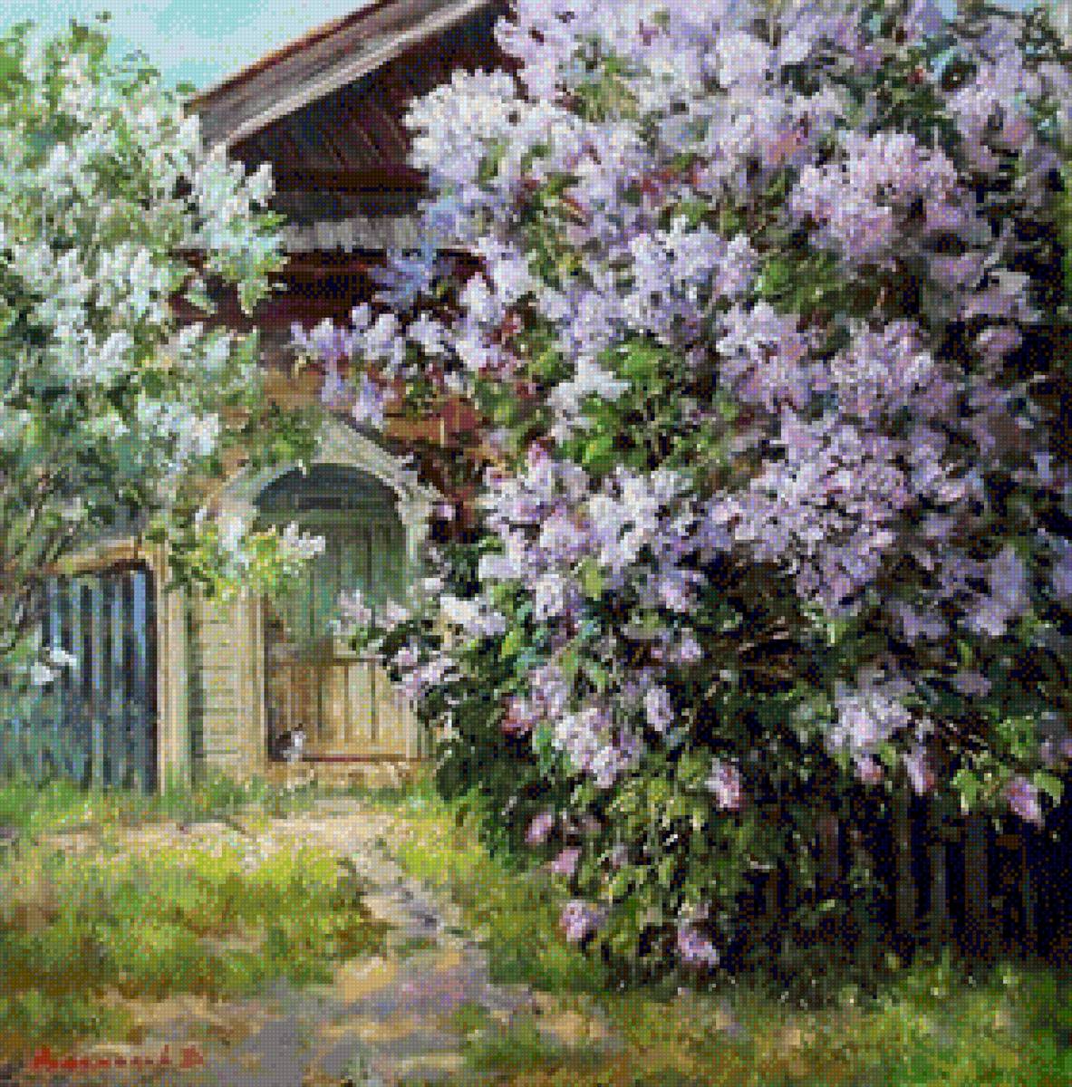 Сиреневый рай 2 - крыльцо, май, счастье, сирень - предпросмотр