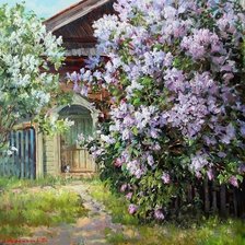 Схема вышивки «Сиреневый рай 2»