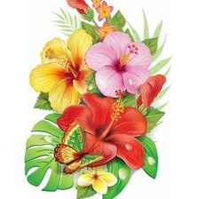 Схема вышивки «Hoa»