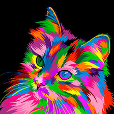 Схема вышивки «цвет киса2»