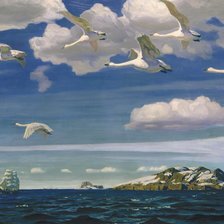 Схема вышивки «В голубом просторе»