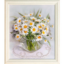 Схема вышивки «ромашки»