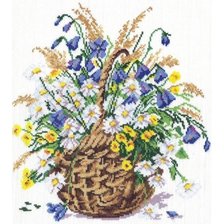 Схема вышивки «ромашки в корзине»