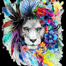 Схема вышивки «Лев Бохо (Меньше)»