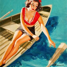 Схема вышивки «девушка»