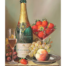 Схема вышивки «Натюрморт с вином.»